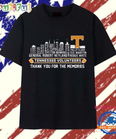 Tennessee Volunteers Palyer Name 2025 Thank You For The Memories T Shirt