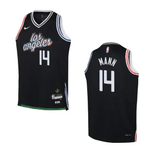 2022-23 Los Angeles Clippers Youth City Edition Terance Mann Black Jersey - Alzaintravels