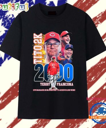 Terry Francona Becomes 13Th Manager To Join Elite 2000 Win Club T Shirt