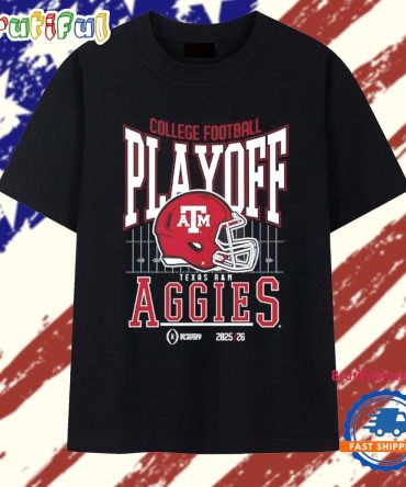 Texas A And M Aggies 2025-2026 College Football Playoff Bound Helmet T Shirt