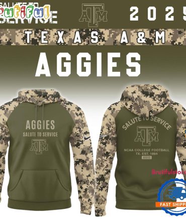 Texas Am Aggies 2025 Ncaa Salute To Service Limited New Hoodie