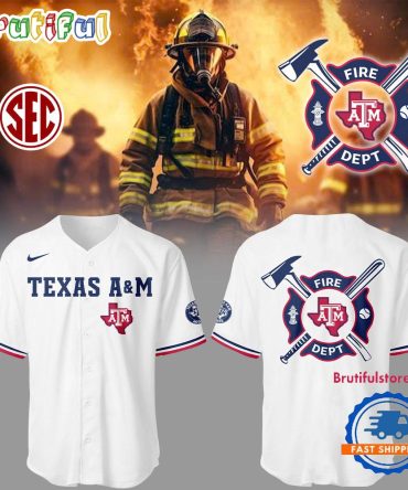 Texas Am Aggies Baseball X Firefighter Appreciation Night Jersey Shirt