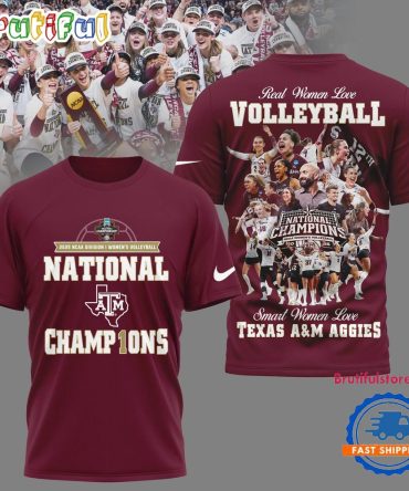 Texas A&M Aggies Ncaa 2025 Women Volleyball National Champions Special Red 3D Shirt