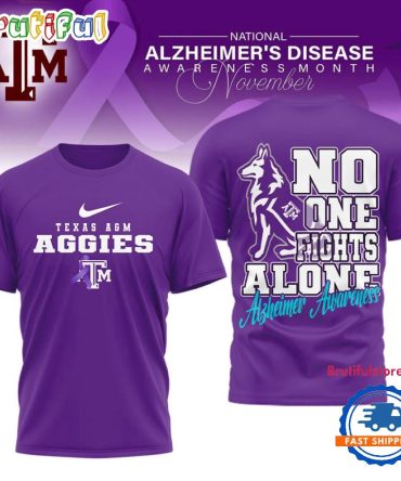 Texas A&M Aggies Ncaa Alzheimer Awareness November Unisex 3D Shirt