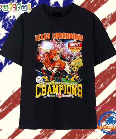 Texas Longhorns 2025 Cheez-It Citrus Bowl Champions 27-41 Score Mascot T Shirt
