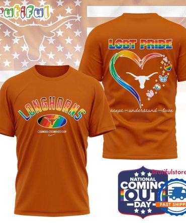 Texas Longhorns 2025 Ncaa National Coming Out Day Lgbt Pride Unisex 3D Shirt