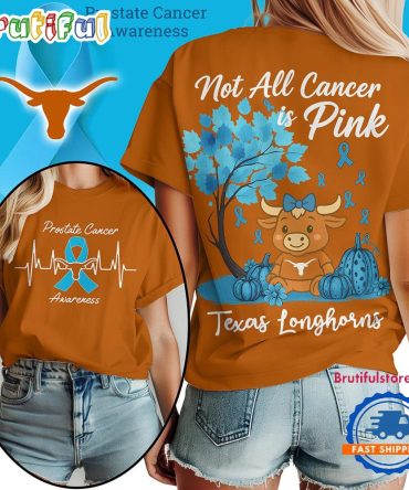 Texas Longhorns 2025 Ncaa Prostate Cancer Awareness Unisex 3D Shirt