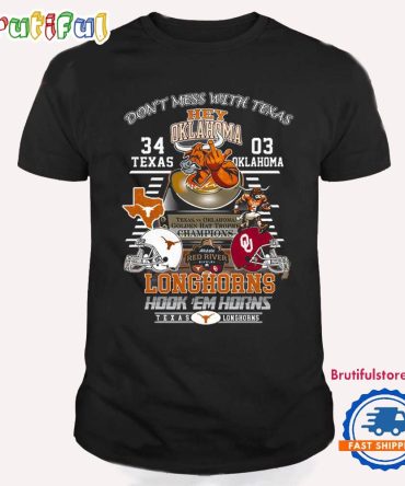 Texas Longhorns 34-03 Oklahome Golden Hat Champions Score T Shirt