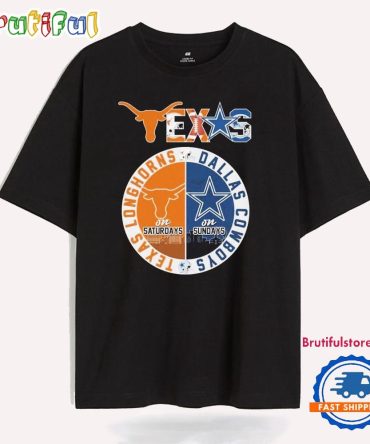 Texas Longhorns On Saturday Dallas Cowboys On Sunday T Shirt