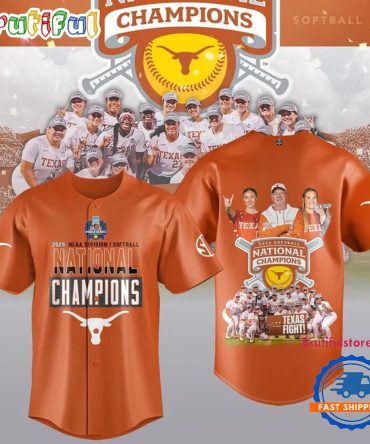 Texas Longhorns Softball Women'S College World Series 2025 Champions Team Graphic Jersey Shirt