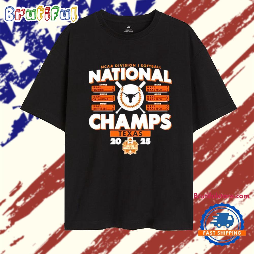 Texas Longhorns Softball World Series Champions Schedule 2025 T Shirt