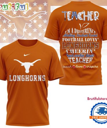 Texas Longhorns Teacher Teach Love Inspire All Over Print Shirt