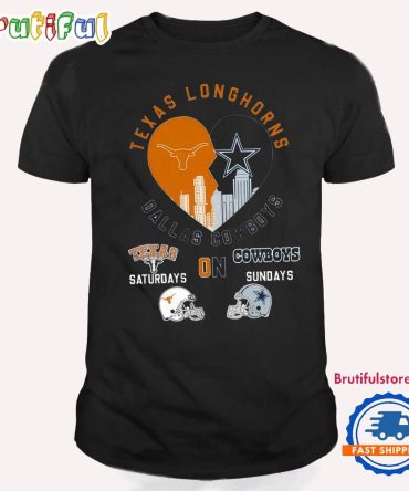 Texas Longhorns Vs Dallas Cowboys 2024 Satudays On Sundays T Shirt