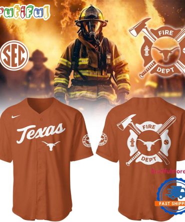 Texas Longhorns X Firefighter Appreciation Night 3D All Over Print Jersey