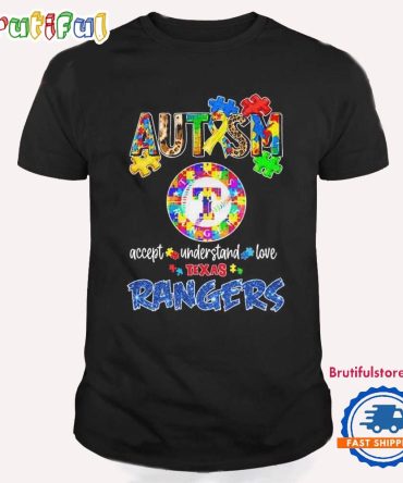 Texas Rangers Autism Accept Understand Love T Shirt