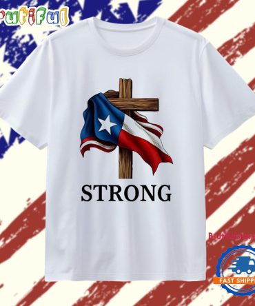 Texas Strong Faith Cross T Shirt