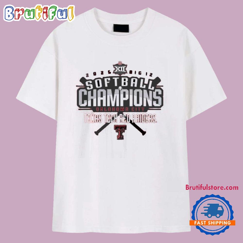 Texas Tech Red Raiders 2025 Big 12 Softball Champions T Shirt