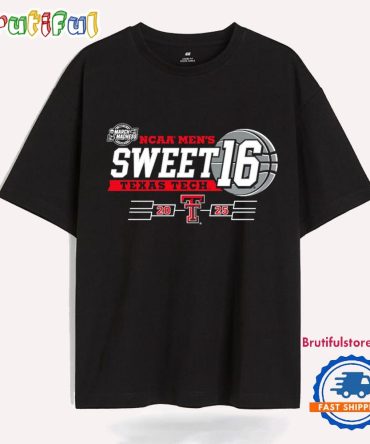 Texas Tech Red Raiders 2025 Ncaa Men’S Basketball Sweet 16 Brackets T Shirt