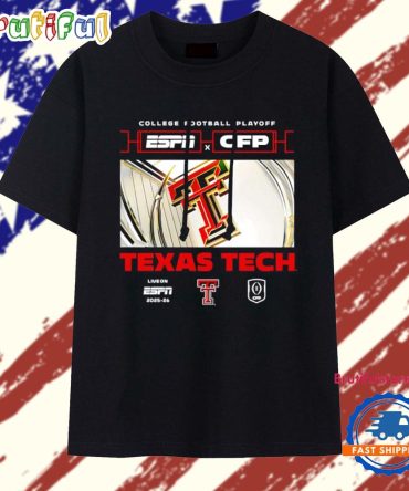 Texas Tech Red Raiders 2025-26 College Football Playoff Espn Window T Shirt