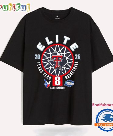 Texas Tech Red Raiders Basketball 2025 Elite 8 March Madness One Away T Shirt