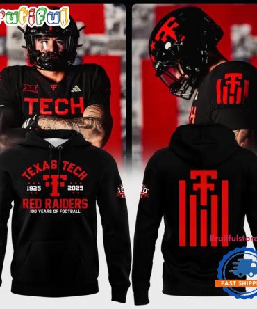 Texas Tech Red Raiders Black 2025 The 100Th Anniversary Throwbacks Hoodie