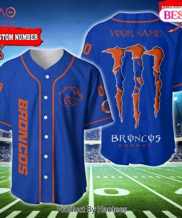 Custom Broncos Energy Baseball Jersey - Personalize Name & Number - Perfect Sports Gift!