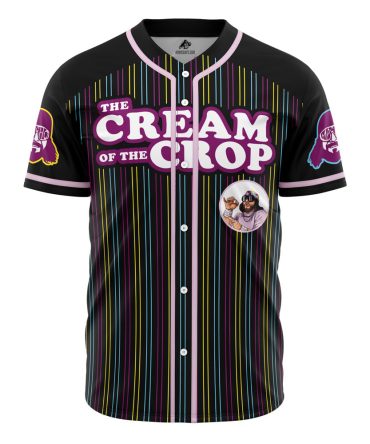 Limited Edition 'Cream Of The Crop' Baseball Jersey - Vibrant Stripes & Iconic Design!