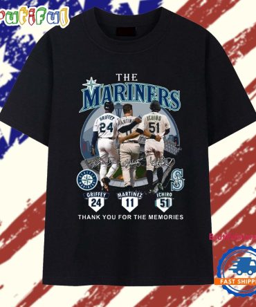 The Mariners Griffey Martinez Ichiro Thank You For The Memories T Shirt