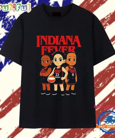 The Stranger Things Indiana Fever Basketball Player Cartoon 2025 T Shirt