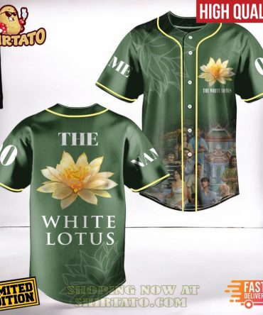 Limited Edition White Lotus Baseball Jersey - Custom Name & Number, Fast Delivery!