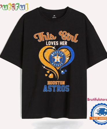 This Girl Loves Her Houston Astros Heart Diamond T Shirt