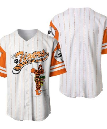 Stylish Tigers Striped Baseball Jersey – Perfect Gift For Sports Fans!