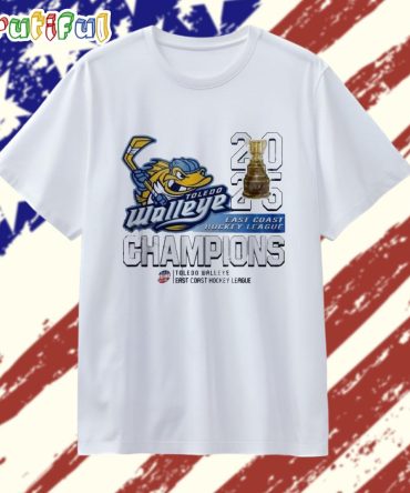 Toledo Walleye 2025 East Coast Hockey League Champions T Shirt