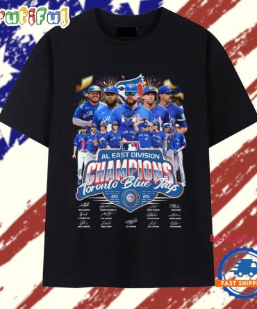 Toronto Blue Jays 2025 Al East Division Champion Team Graphic Design T Shirt