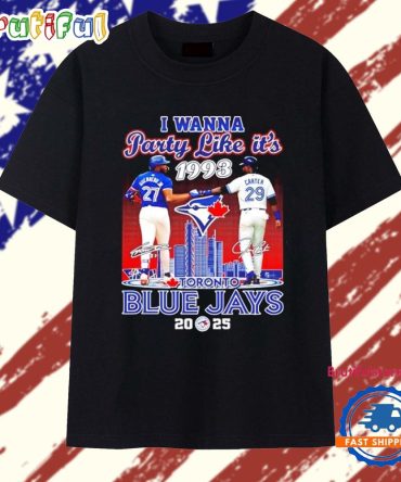 Toronto Blue Jays Vladimir Guerrero Jr. And Joe Carter I Wanna Party Like It’S 1993 T Shirt
