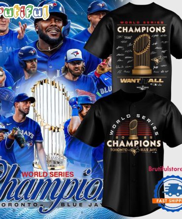 Toronto Blue Jays World Series Champions 2025 New Design Black Baseball Jersey
