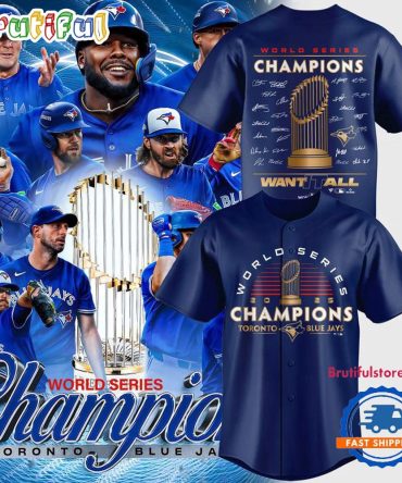 Toronto Blue Jays World Series Champions 2025 New Design Blue Baseball Jersey