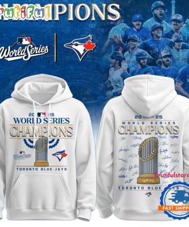 Toronto Blue Jays World Series Champions 2025 New Design White Hoodie