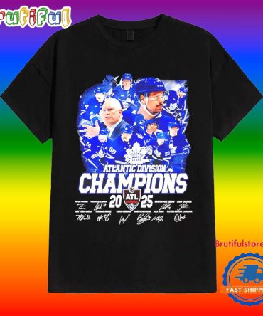 Toronto Maple Leafs 2025 Atlantic Division Champions Signature T Shirt