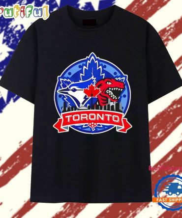 Toronto Raptors X Toronto Blue Jays Hybrid Logo T Shirt
