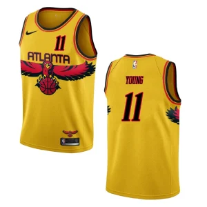 Trae Young Atlanta Hawks City Edition Throwback Jersey Yellow - Alzaintravels