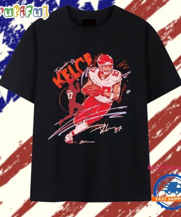 Travis Kelce Kansas City Chiefs Scribble Signature T Shirt
