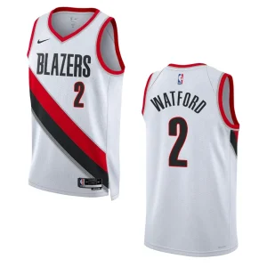 Portland Trail Blazers Trendon Watford 2022-23 Association Edition White Swingman Jersey - Alzaintravels