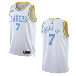 Los Angeles Lakers Troy Brown Jr. White 75 Anniversary 2022-23 Classic Edition Jersey - Alzaintravels