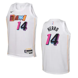 Miami Heat 2022-23 City Edition Youth Tyler Herro White Jersey - Alzaintravels