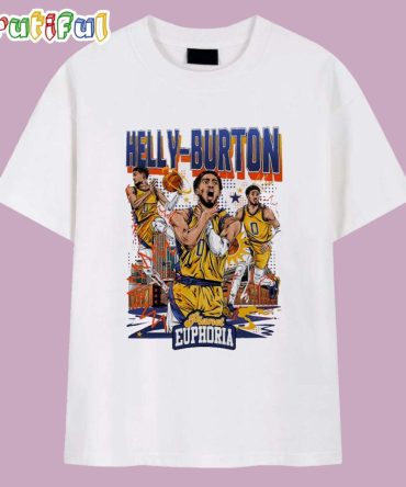 Tyrese Haliburton #0 Indiana Pacers Helly-Burton Choke Flames Comic T Shirt