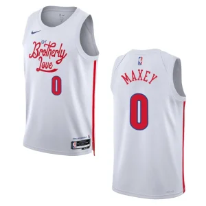 Tyrese Maxey City Edition Philadelphia 76ers 2022-23 White Swingman Jersey - Alzaintravels