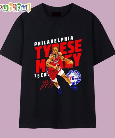 Tyrese Maxey Philadelphia 76Ers Vintage Signature T Shirt