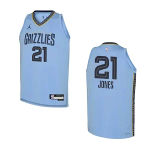 2022-23 Memphis Grizzlies Youth Statement Edition Tyus Jones Light Blue Jersey - Alzaintravels