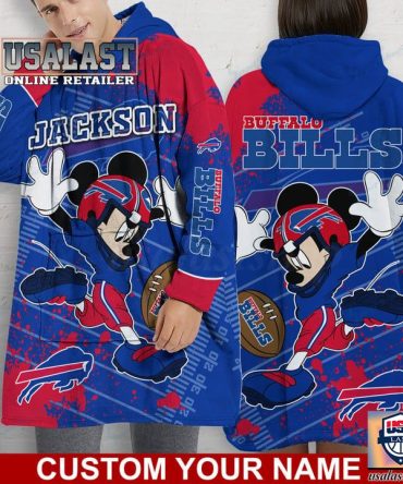 New Personalized Buffalo Bills Mickey Mouse Snug Hoodie